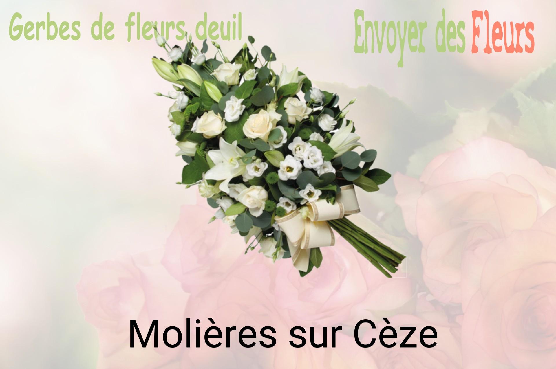 Gerbe de fleurs de deuil livrée à Molières-sur-Cèze